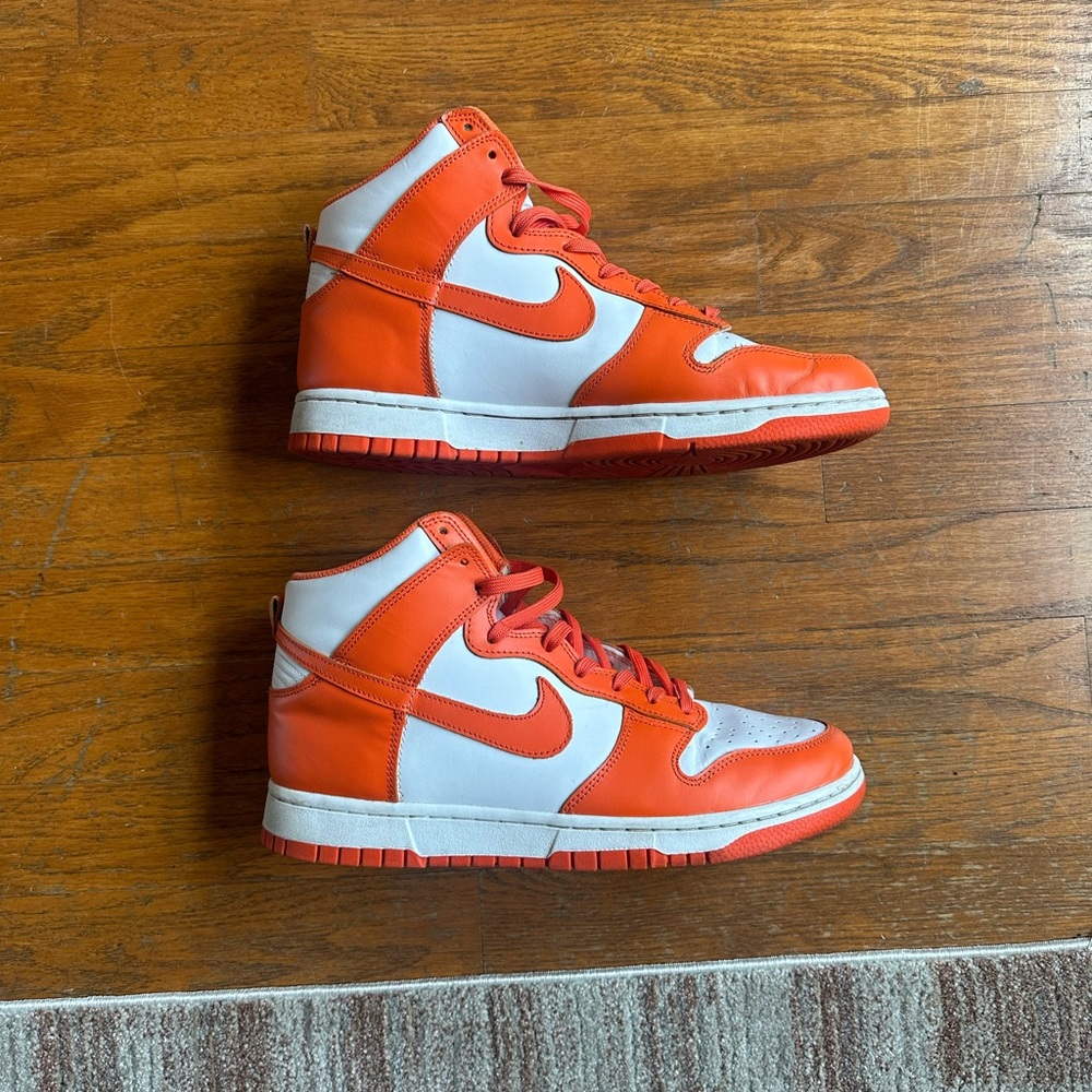 Orange Nike Dunks Hightop